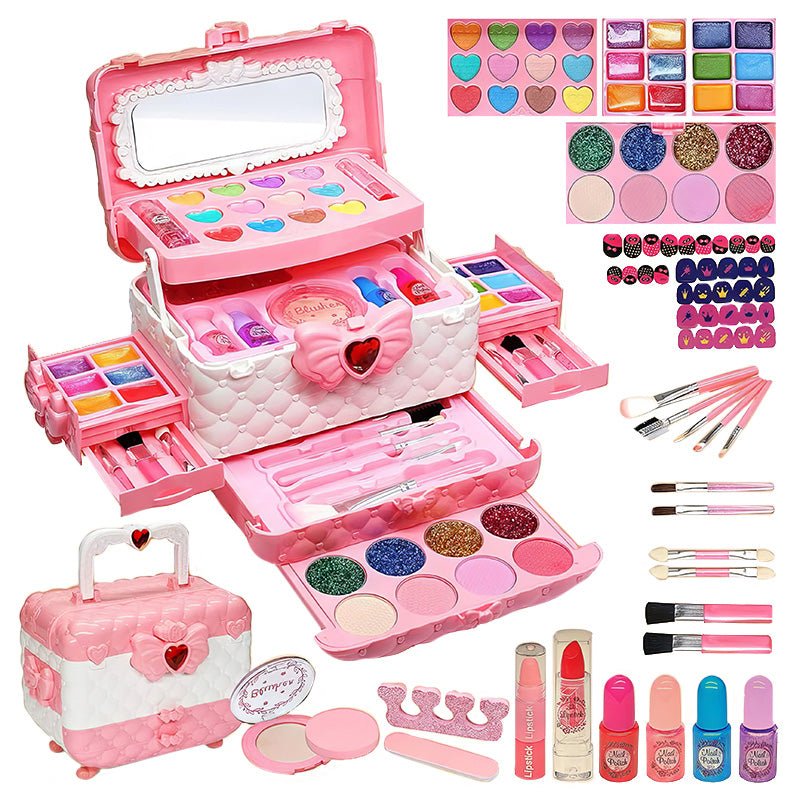 Makeup Kit for Girls Realistic Set with Washable Cosmetics, Ages 3–12 - Babies Mall