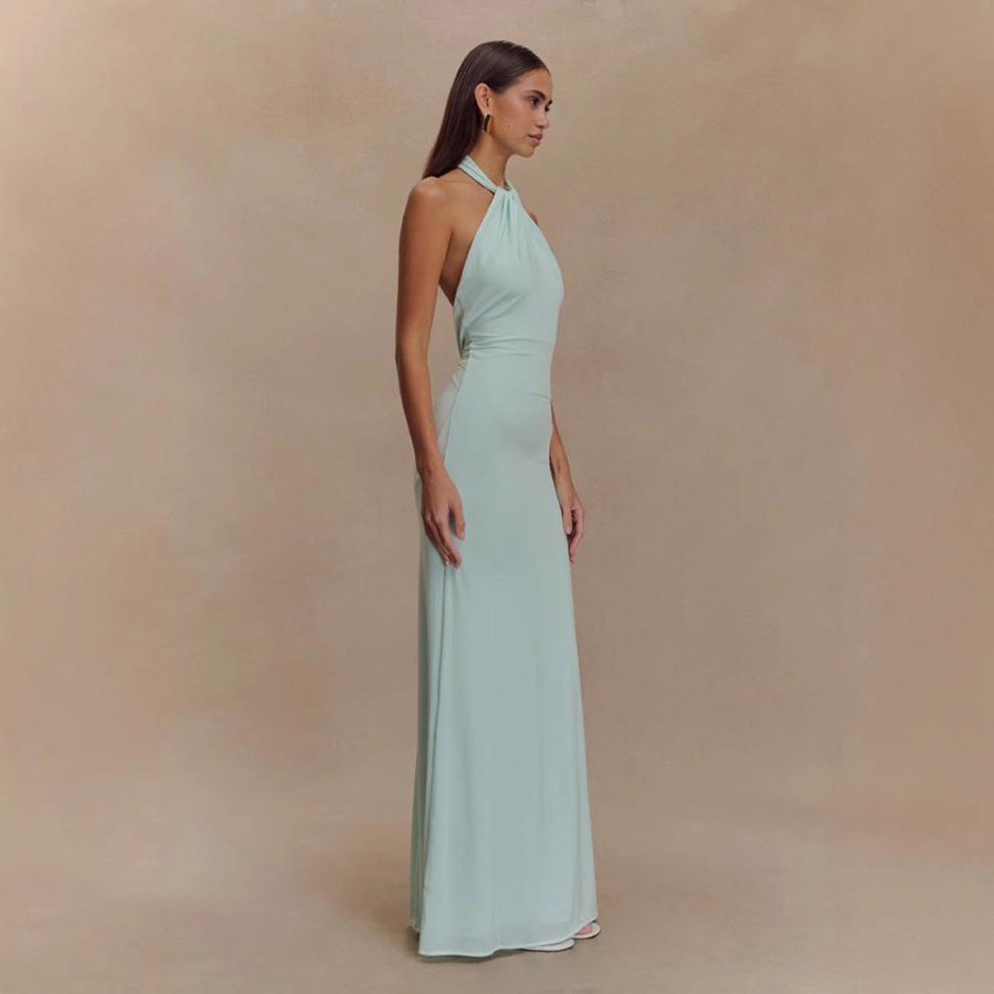 Bare Back Maxi Dress with Bodycon Fit
