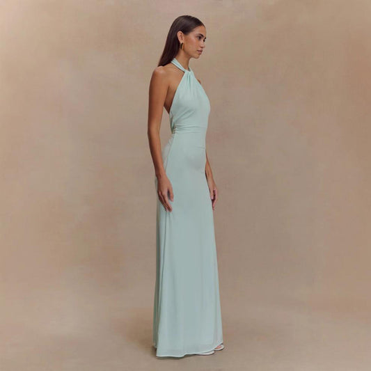 Bare Back Maxi Dress with Bodycon Fit