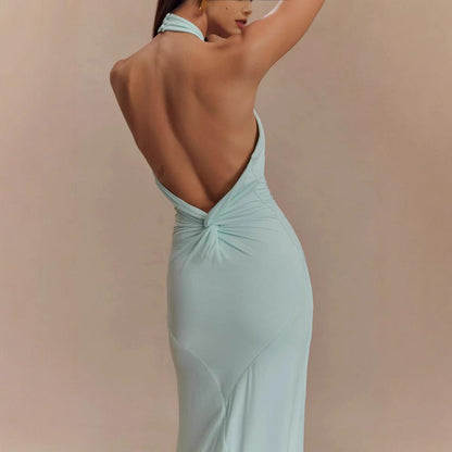 Bare Back Maxi Dress with Bodycon Fit