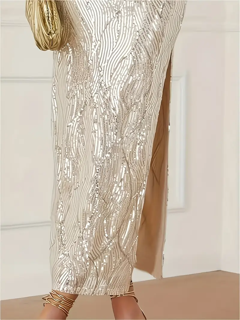 Elegant Sequin Maxi Dress