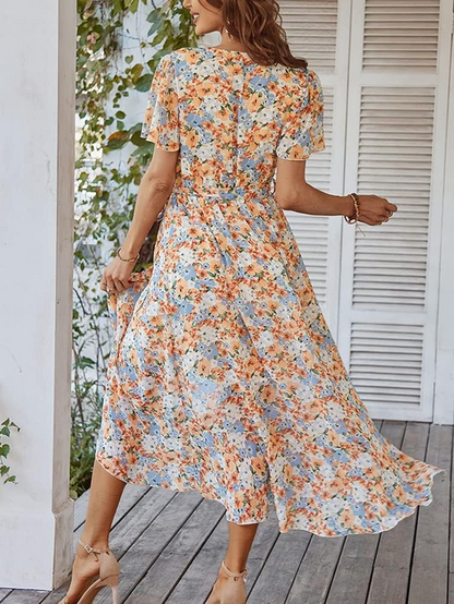 Printed Flowy Dress