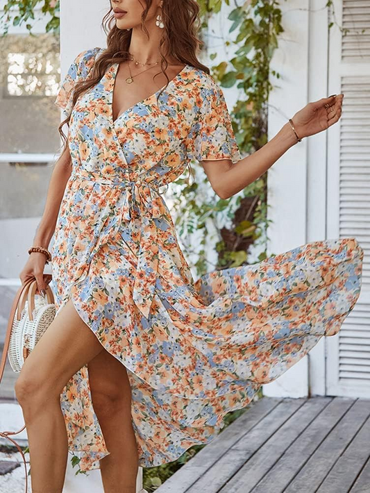 Printed Flowy Dress