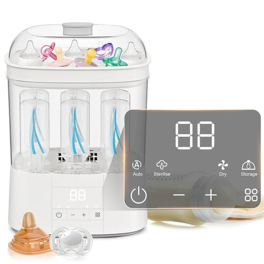 Baby Bottle Sterilizer with Drying, 48H Storage & Bottle Washer - Babies Mall