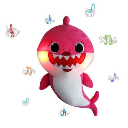 Baby Shark Plush Toy with Lights and Full Song Sound Effects 12in - Babies Mall