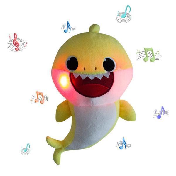 Baby Shark Plush Toy with Lights and Full Song Sound Effects 12in - Babies Mall