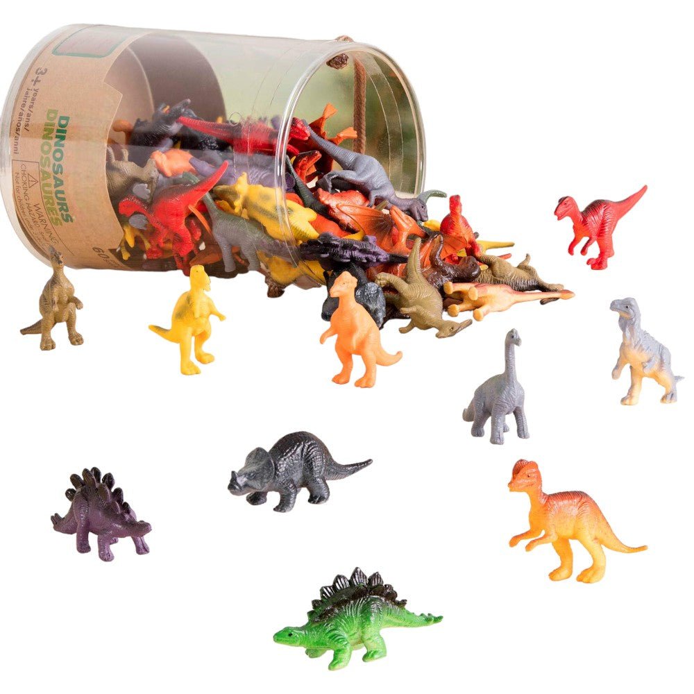 Dinosaur Figurines - Explore Prehistoric Worlds in Miniature Set of 60 - Babies Mall