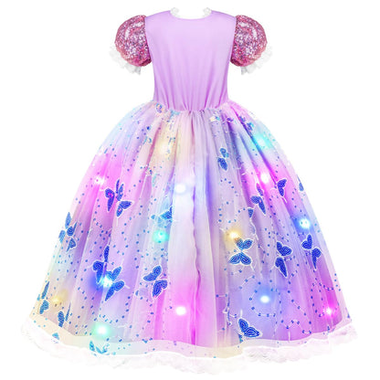 Light Up Princess Costume with Wig, Crown and Accessories for Girls - Babies Mall