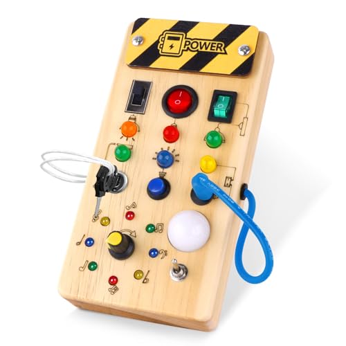 Montessori Busy Board with LED Lights and Switches for Toddlers - Babies Mall