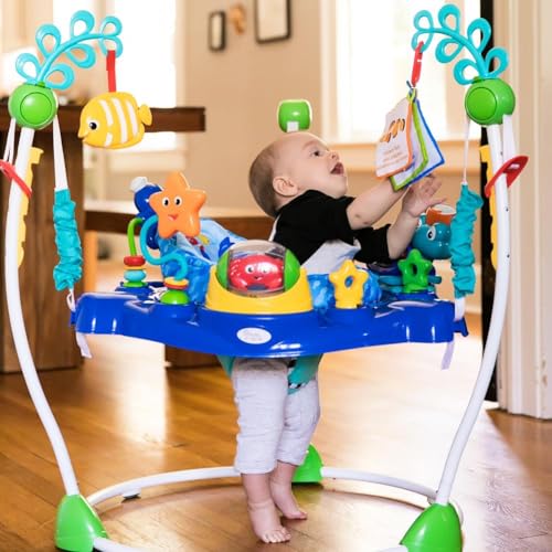 Neptune Ocean Jumper with 360° Swivel, 4 Heights, Removable Toys - Babies Mall