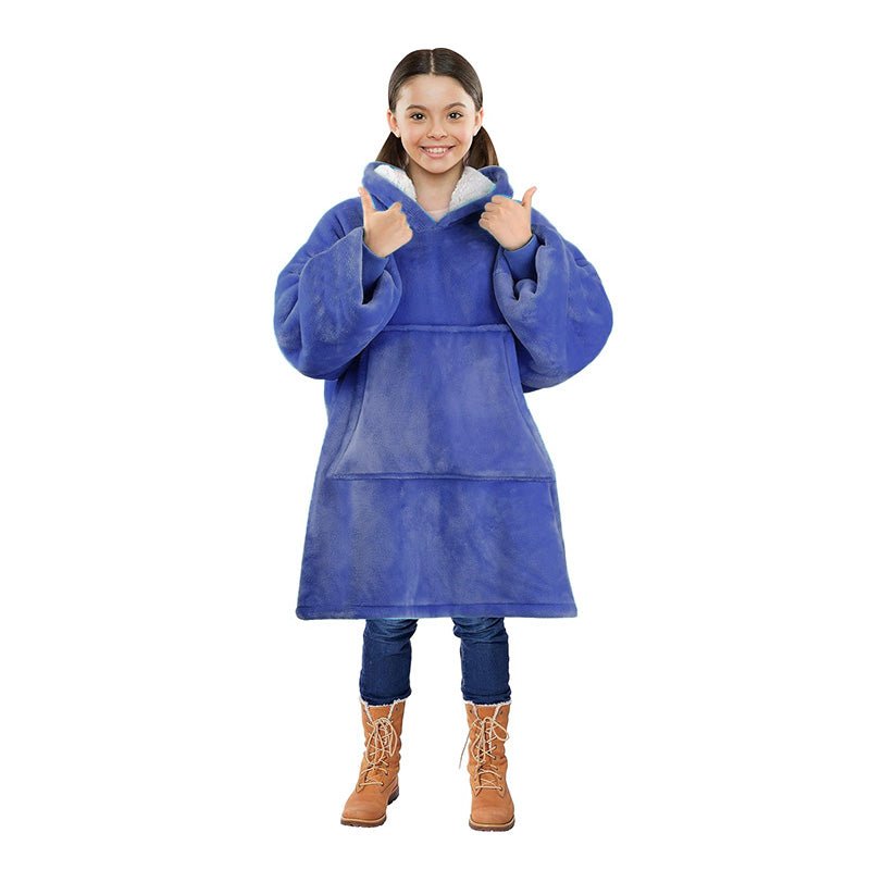 Oversized Kids Hoodie Blanket with Front Pocket, Soft Polyester - Babies Mall