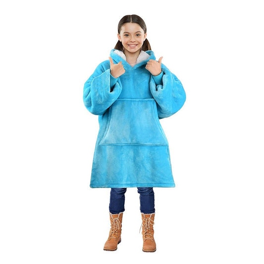 Oversized Kids Hoodie Blanket with Front Pocket, Soft Polyester - Babies Mall