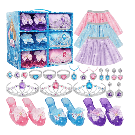 Princess Dress Up: Heels, Tiaras, Skirts, Jewelry, Case, 3–7 Years - Babies Mall