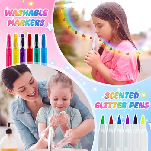 Unicorn Art Kit with Scented Pens, Pencil Case & 48 Drawing Tools - Babies Mall
